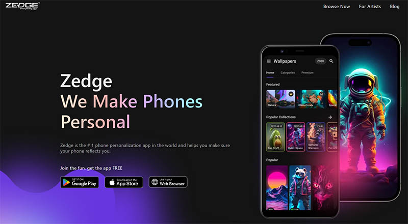 Zedge Duvar Kağıdı Sitesi